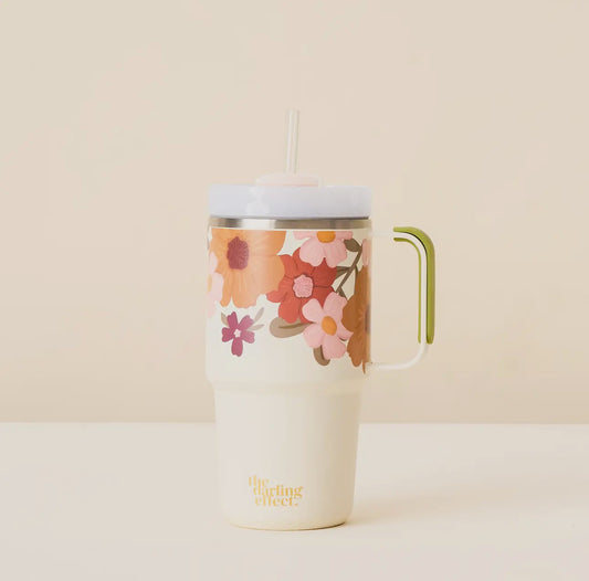 Wild About You Floral Cream 20 oz. Tumbler