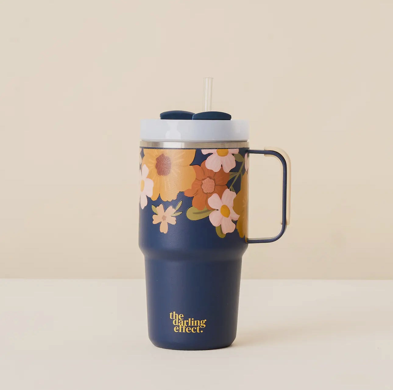 Wild About You Floral Navy 20 oz. Tumbler