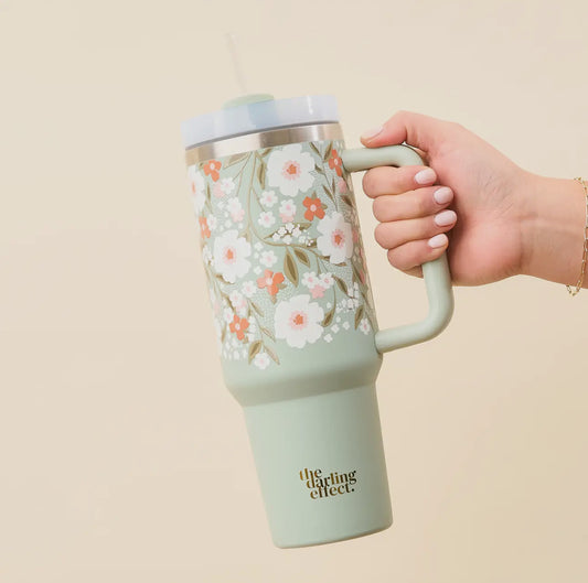 Floral Haven Sage Tumbler